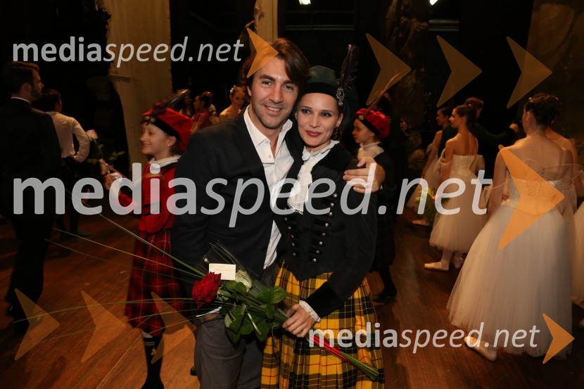  Edward Clug, umetniški direktor, Balet SNG Maribor;  Tijuana Križman Hudernik, baletna solistkaSilfida, premiera baleta