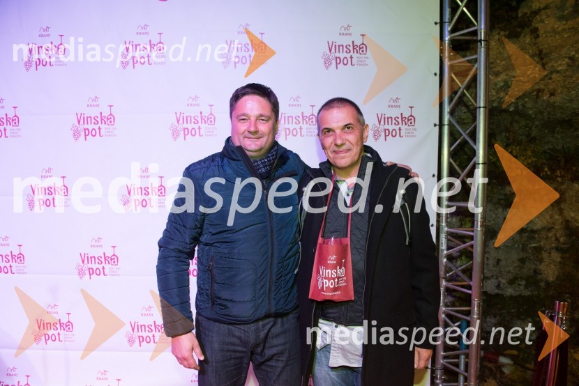  Boštjan Trilar, župan mestne občine Kranj;  Klemen BavdekŽupanov VIP sprejem na Vinski poti