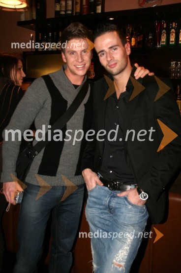 Erik Ferfolja, maneken, pevec in novinar in Gašper Grošelj, maneken1. vseslovensko srečanje manekenk in manekenov vseh generacij