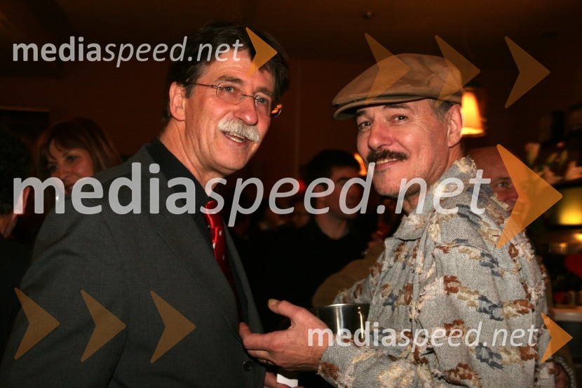 Jožko Čuk, nekdanji predsednik GZS in Rok Lasan, nekdanji maneken1. vseslovensko srečanje manekenk in manekenov vseh generacij