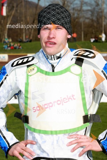 Matej Žagar (AMTK Ljubljana)SPEEDWAY DP posameznikov 2008 1. dirka, Skupina A