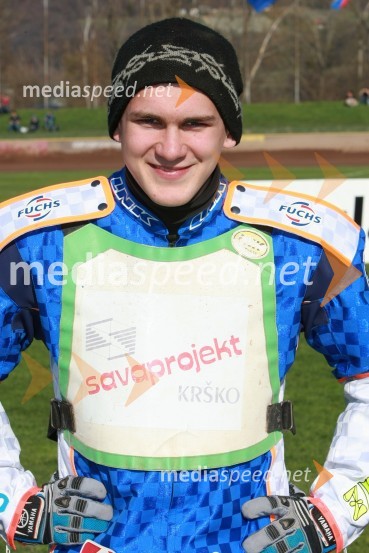 Matija Duh (AMD Krško)SPEEDWAY DP posameznikov 2008 1. dirka, Skupina A