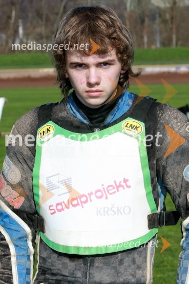 Dino Kovačić (SK Unia Goričan)SPEEDWAY DP posameznikov 2008 1. dirka, Skupina A