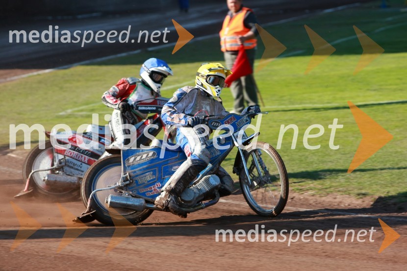 Jernej Kolenko, Matej Žagar (oba AMTK Ljubljana)SPEEDWAY DP posameznikov 2008 1. dirka, Skupina A