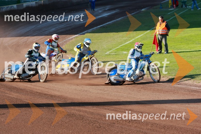 Fritz Wallner (Avstrija), Heinrich Schatzer (Avstrija), Matic Voldrih (AMTK Ljubljana), Jurica Pavlic (SK Unia Goričan)SPEEDWAY DP posameznikov 2008 1. dirka, Skupina A