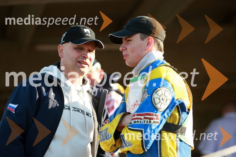 Franci Žagar in Matic Voldrih (AMTK Ljubljana)SPEEDWAY DP posameznikov 2008 1. dirka, Skupina A