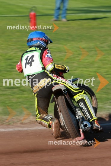 Denis Štojs (ST Lendava)SPEEDWAY DP posameznikov 2008 1. dirka, Skupina A