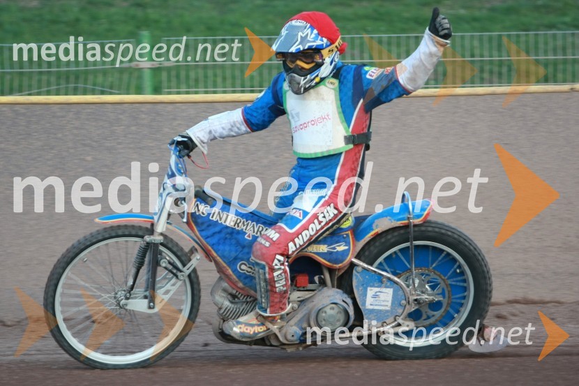 Izak Šantej (AMD Krško)SPEEDWAY DP posameznikov 2008 1. dirka, Skupina A
