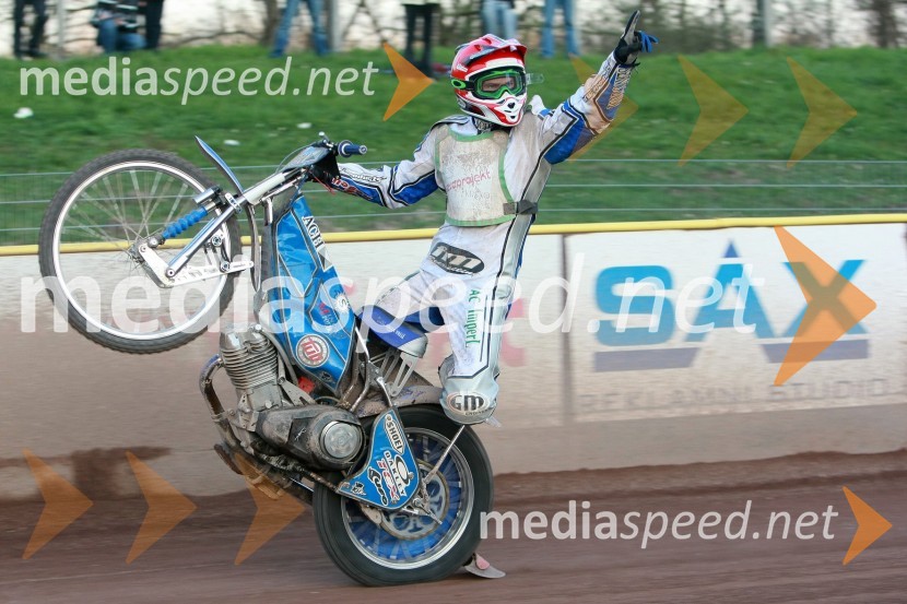 Matej Žagar (AMTK Ljubljana)SPEEDWAY DP posameznikov 2008 1. dirka, Skupina A
