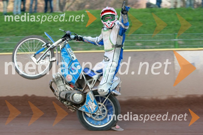 Matej Žagar (AMTK Ljubljana)SPEEDWAY DP posameznikov 2008 1. dirka, Skupina A