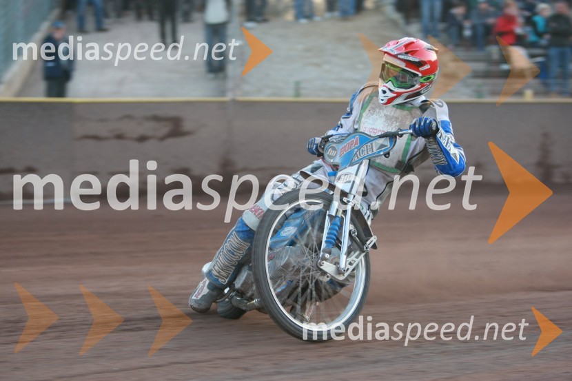 Matej Žagar (AMTK Ljubljana)SPEEDWAY DP posameznikov 2008 1. dirka, Skupina A