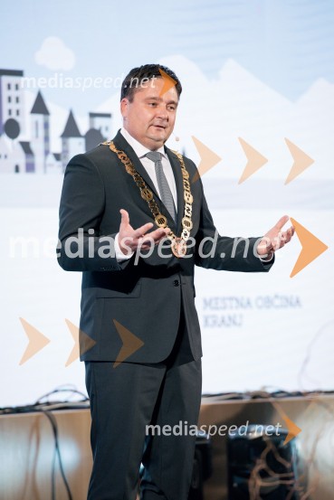  Boštjan Trilar, župan mestne občine KranjS slavnostno akademijo obeležili praznik Mestne občine Kranj in zadnje leto županovanja Boštjana Trilarja