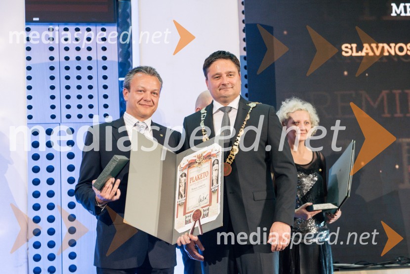  Boris Margeta;  Boštjan Trilar, župan mestne občine KranjS slavnostno akademijo obeležili praznik Mestne občine Kranj in zadnje leto županovanja Boštjana Trilarja