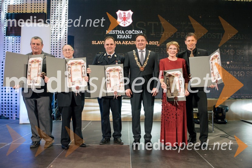  ... ;  ... ;  ... ;  Boštjan Trilar, župan mestne občine Kranj;  Metka  Štok;  ... S slavnostno akademijo obeležili praznik Mestne občine Kranj in zadnje leto županovanja Boštjana Trilarja