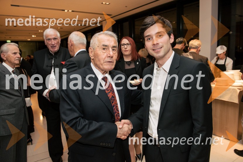 dr. Milivoj  Veličković Perat;  Tilen Artač, imitator, glasbenikS slavnostno akademijo obeležili praznik Mestne občine Kranj in zadnje leto županovanja Boštjana Trilarja