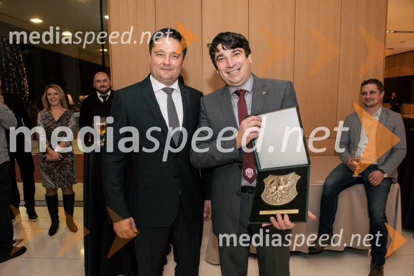  Boštjan Trilar, župan mestne občine Kranj;  Beno Fekonja, NK Triglav KranjS slavnostno akademijo obeležili praznik Mestne občine Kranj in zadnje leto županovanja Boštjana Trilarja