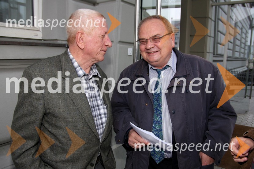 Nikola Šoštarič in Srečko Niedorfer, nekdanja urednika Totega listaPrireditev ob 70-letnici Večerovega Totega lista