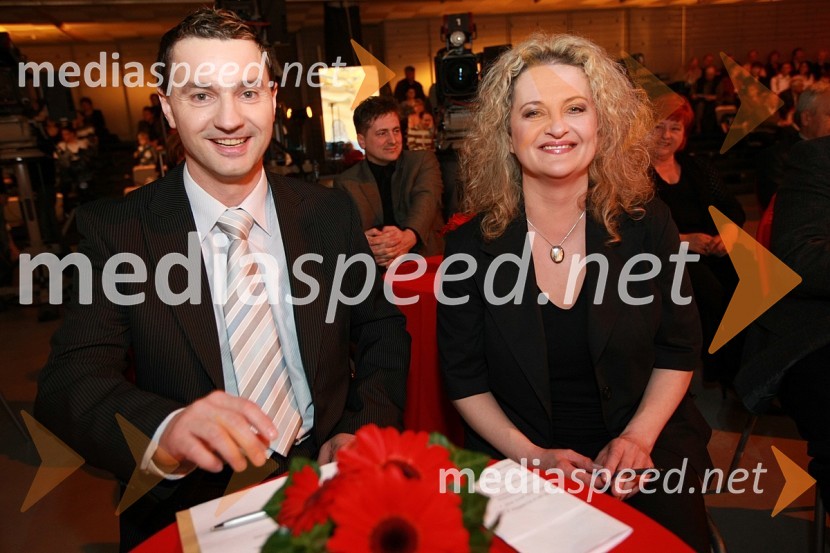 Bojan Zeme, skladatelj narodnozabavne glasbe in Marjana MlinarSlovenska polka in valček 2008
