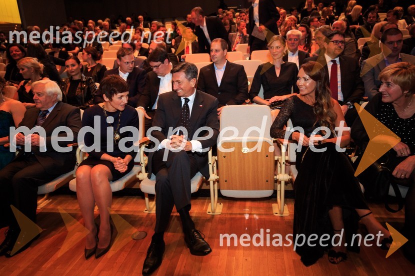 prof. dr. Maja Makovec Brenčič, ministrica za izobraževanje, znanost in šport;  Borut Pahor, predsednik Republike Slovenije;  Mirjam Poterbin, mama Luke DončićaŠportnik leta 2017