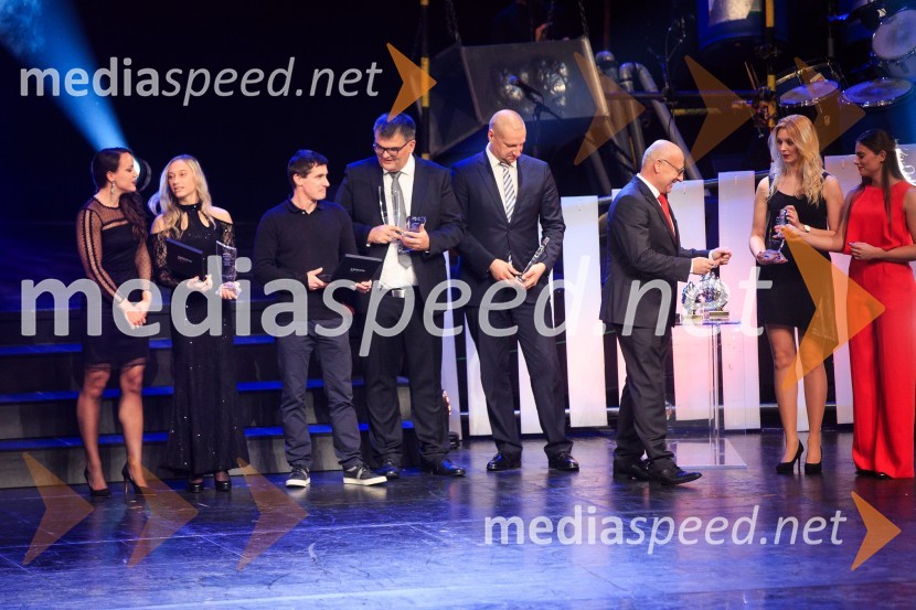  ... ;  Janja Garnbret, slovenska športna plezalka;  ... ;  ... ;  ... ;  Bogdan Gabrovec, predsednik Olimpijskega komiteja Slovenije, predsednik Judo zveze Slovenije;  ... ;  ... Športnik leta 2017