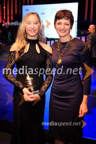  Janja Garnbret, slovenska športna plezalka; prof. dr. Maja Makovec Brenčič, ministrica za izobraževanje, znanost in športŠportnik leta 2017