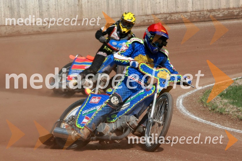 Daniel Gappmaier (Avstrija) in Christopher Fink (Avstrija)SPEEDWAY DP posameznikov 2008 2. dirka, Skupina B
