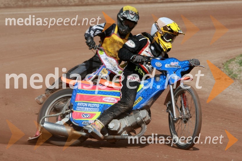 Christian Pellikan (Avstrija) in Anton Wannasek (Avstrija)SPEEDWAY DP posameznikov 2008 2. dirka, Skupina B
