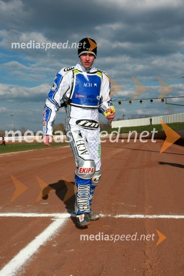 Matej Žagar (AMTK Ljubljana)SPEEDWAY DP posameznikov 2008 2. dirka, Skupina A