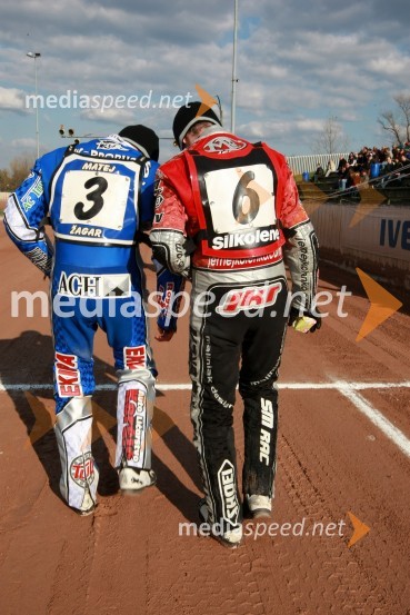 Matej Žagar (AMTK Ljubljana) in Jernej Kolenko (AMTK Ljubljana)SPEEDWAY DP posameznikov 2008 2. dirka, Skupina A