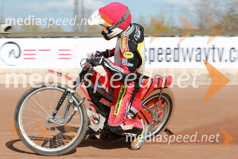 Aleksander Čonda (AMD Krško)SPEEDWAY DP posameznikov 2008 2. dirka, Skupina A