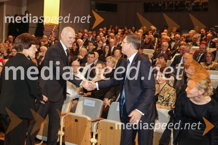 dr. Milan Brglez, predsednik Državnega zbora Republike Slovenije; prof. dr. Miro Cerar, predsednik Vlade Republike SlovenijeDržavna proslava ob dnevu samostojnosti in enotnosti