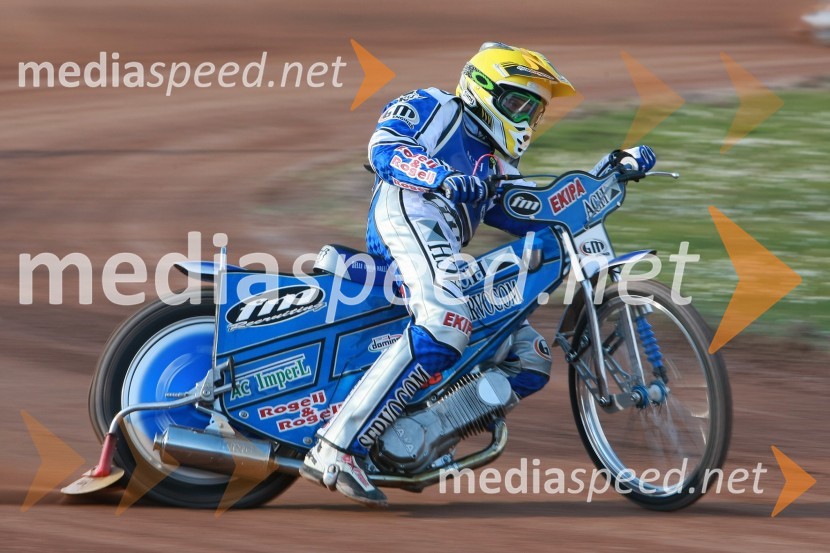 Matej Žagar (AMTK Ljubljana)SPEEDWAY DP posameznikov 2008 2. dirka, Skupina A