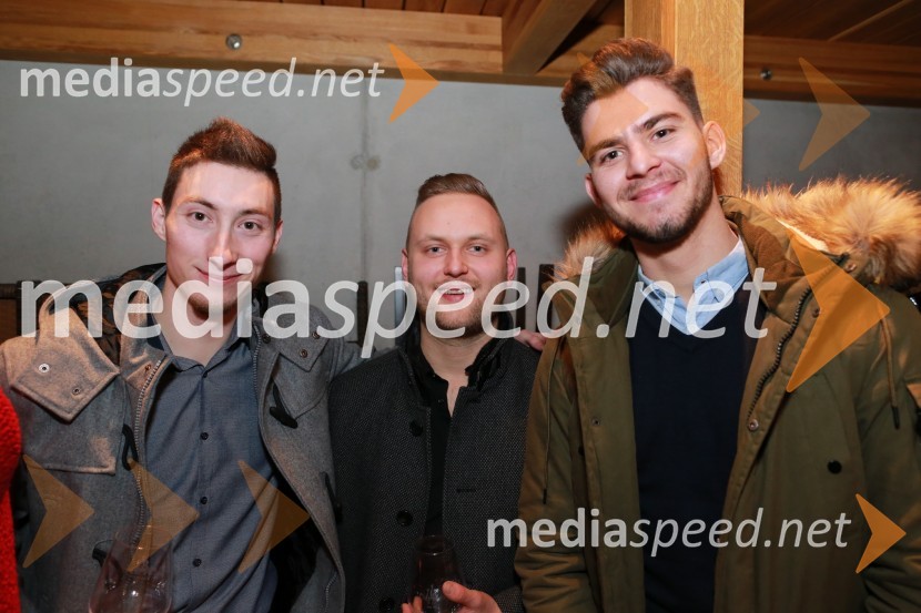  David Osterc;  Anže Krže, fotograf;  Jan Ljubec16. rojstni dan agencije Mediaspeed in prednovoletno druženje