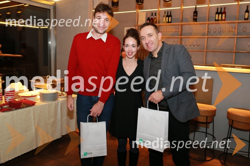  Bojan  Plankar, Simetric;  Andreja Breznik, Mediaspeed;  Borut  Cvetko, kreativni direktor, Mediaspeed16. rojstni dan agencije Mediaspeed in prednovoletno druženje