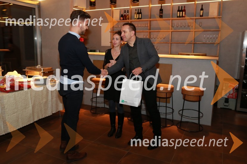  Jan Ljubec;  Andreja Breznik, Mediaspeed;  Borut  Cvetko, kreativni direktor, Mediaspeed16. rojstni dan agencije Mediaspeed in prednovoletno druženje