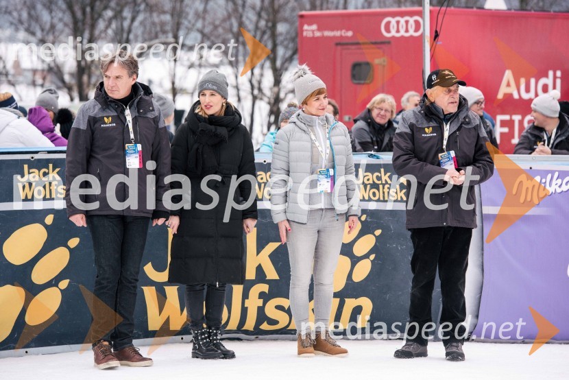 mag. David Kastelic, predsednik uprave, Zavarovalnica Sava, d.d.;  Katja  Janko Puh, vodja marketinga, s.Oliver;  Petra Romih, vodja marketinga Europarka;  Danilo Kline, vodja protokola Zlata lisica54. Zlata lisica, slalom