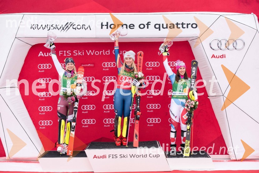  Frida Hansdotter, smučarka (Švedska);  Mikaela Shiffrin, smučarka (ZDA);  Wendy Holdener, smučarka (Švica)54. Zlata lisica, slalom