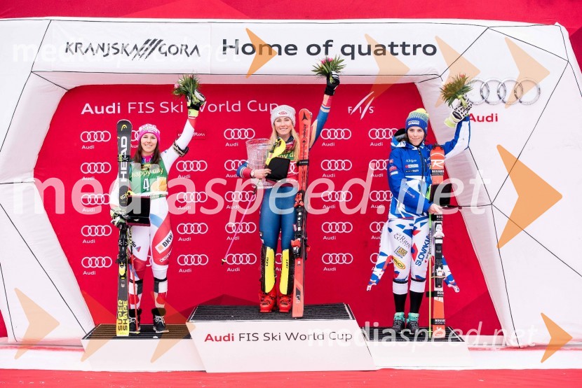  Wendy Holdener, smučarka (Švica);  Mikaela Shiffrin, smučarka (ZDA);  Petra Vlhova, smučarka (Slovaška)54. Zlata lisica, slalom