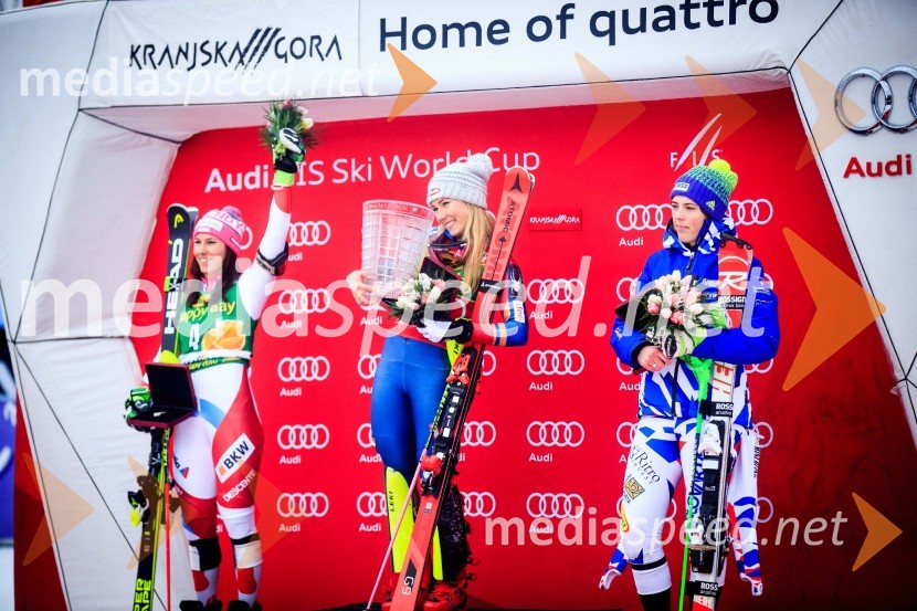  Wendy Holdener, smučarka (Švica);  Mikaela Shiffrin, smučarka (ZDA);  Petra Vlhova, smučarka (Slovaška)54. Zlata lisica, slalom
