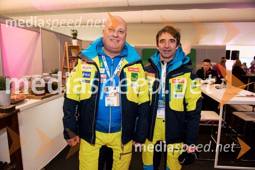  Iztok Klančnik, direktor Selectium Adriatics d.o.o., predsednik Zbora alpskih disciplin, Smučarska zveza Slovenije; dr. Franci Petek, nekdanji smučarski skakalec in direktor SZS54. Zlata lisica, nedelja, VIP druženje