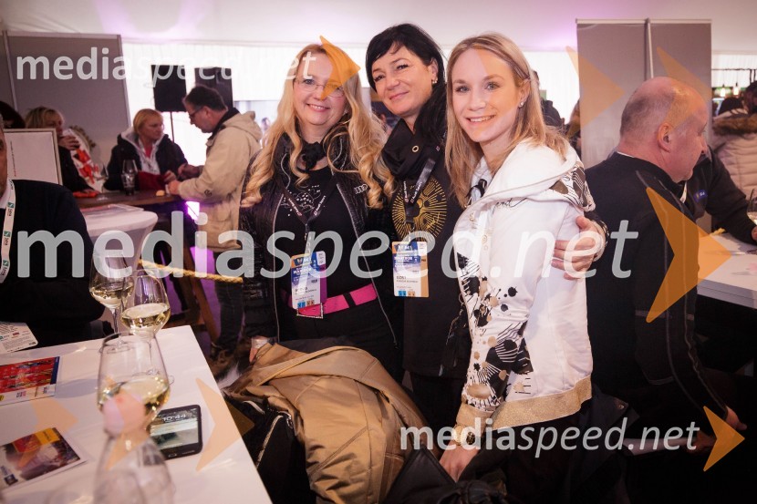  Ljudmila Bogataj, marketing Audi, Porsche Slovenija;  Nataša Berginc, direktorica podjetja Co. Andraž d.o.o.;  ... 54. Zlata lisica, nedelja, VIP druženje