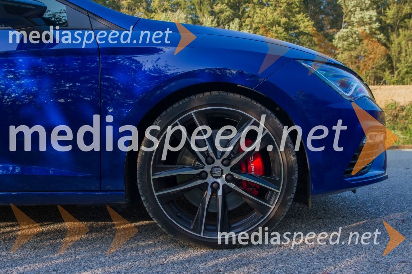 Seat Leon ST Cupra 2.0 TSI DSG 4Drive, platišča nazorno kažejo karakterSeat Leon ST Cupra 2.0 TSI DSG 4Drive, mediaspeed test