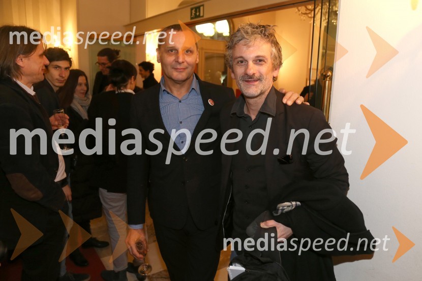  Danilo Rošker, direktor SNG Maribor;  Vladimir Vlaškalić, igralecSamomorilec, premiera predstave