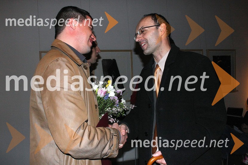 Tit Košir, fotograf Večera in Tomaž Ranc, glavni in odgovorni urednik VečeraPodelitev novinarskih nagrad Društva novinarjev Slovenije