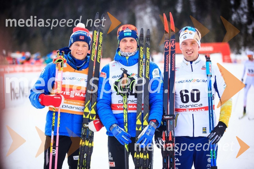  Johannes Høsflot Klæbo, smučarski tekač, Norveška;  Alexey  Poltoranin, smučarski tekač, Kazahstan;  Calle Halfvarsson, smučarski tekač (Švedska)Svetovni pokal v teku na smučeh, nedelja