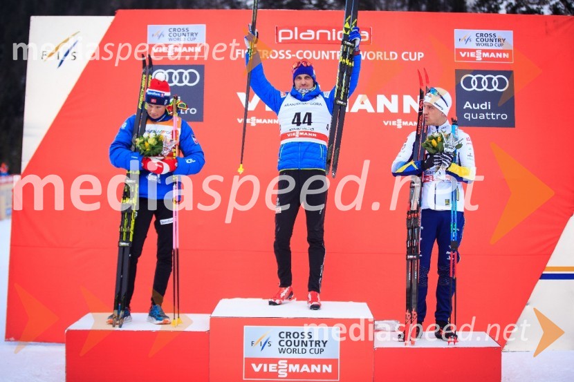  Johannes Høsflot Klæbo, smučarski tekač, Norveška;  Alexey  Poltoranin, smučarski tekač, Kazahstan;  Calle Halfvarsson, smučarski tekač (Švedska)Svetovni pokal v teku na smučeh, nedelja