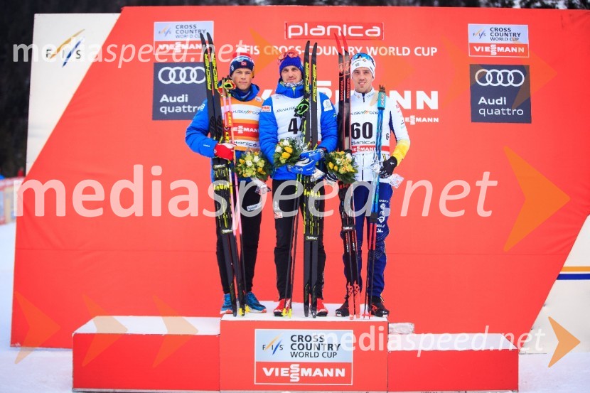  Johannes Høsflot Klæbo, smučarski tekač, Norveška;  Alexey  Poltoranin, smučarski tekač, Kazahstan;  Calle Halfvarsson, smučarski tekač (Švedska)Svetovni pokal v teku na smučeh, nedelja