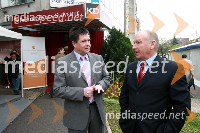 Bojan Vrtovec, direktor Tehimpex d. o. o., in Miran Štrukelj, direktor Inox Center d. o. oOtvoritev poslovne enote Deželne banke Slovenije v Novi Gorici