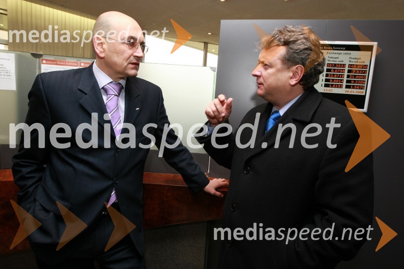 Dr. Draško Veselinovič, predsednik uprave Deželne banke Slovenije d.d. in Iztok Jarc, minister za kmetijstvo, gozdarstvo in prehrano RSOtvoritev poslovne enote Deželne banke Slovenije v Novi Gorici