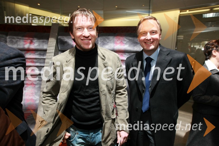 Aleš Jug, direktor Cimmex Commerce d. o. o., in Sandi Brataševec, komercialni direktor Avrigo d. d.Otvoritev poslovne enote Deželne banke Slovenije v Novi Gorici